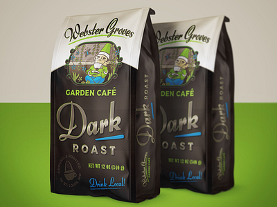 Webster Groves Garden Café Dark Roast Packaging