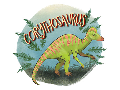 C is for Corythosaurus alphabet series corythosaurus dino dino alphabet dinosaur dinosaur alphabet doodle drawing hand drawn illustration illustrator