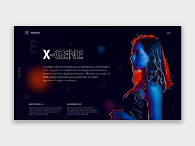 X-GENE art concept design illustration interface design ui web webdeisgn x men