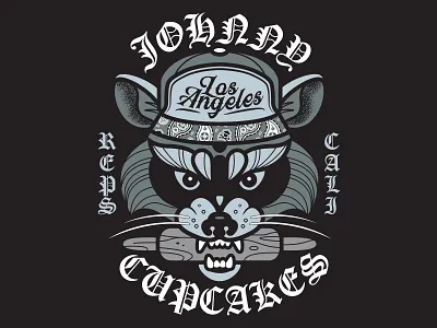 Johnny Cupcakes Trash Panda baking design illustration johnny cupcakes johnnycupcakes raccoon tattoo tattoo art tattoo design vector
