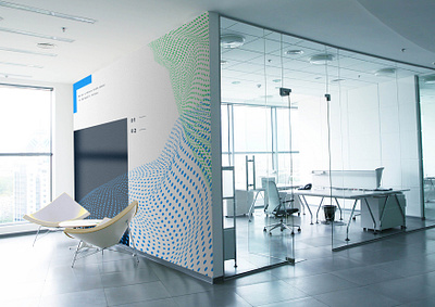 Brand Exploration - Wall space branding office design wall art