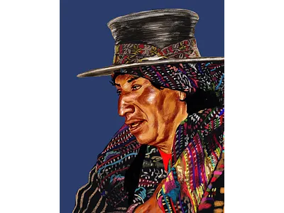 Mayan Man color digital painting maya photoshop textiles