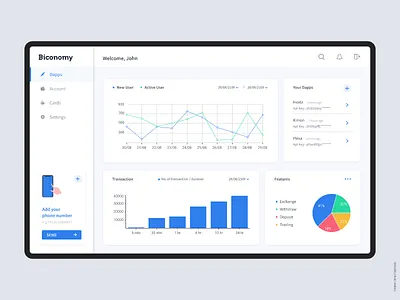 Cryptocurrency Dashboard branding design flat icon illustration logo typography ui ui ux design web