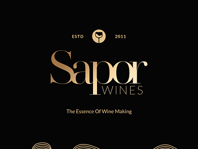 Sapor Wines | Logo adobe brand color creative design designer elegant gold graphic graphicdesign graphicdesigner icon illustrator logo logodesigner luxury minimalist photoshop typography vector