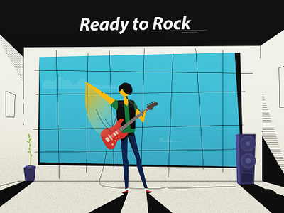 Guitarist in making. artist character design guitar illustration musician practice storyboard vector visual style