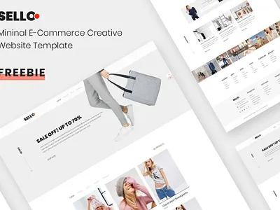 Sello – Minimal E-Commerce Website Template XD design e commerce theme freebies shopping web template
