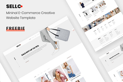 Sello – Minimal E-Commerce Website Template XD design e commerce theme freebies shopping web template