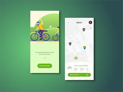 Bike sharing app bicycle app bike bike app bike ride bikesharing clean minimal modern sharing uidesign uxdesign