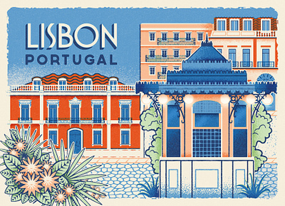 How to Find Old Lisbon - Postcard 2 ephemeral kiosk lisbon old lisbon portugal postcard print design travel vintage