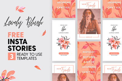 Lovely Blush Instagram Stories freebies instagram stories instagram templates social media post