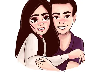 Nous couple digital art digital artist illustration ilustradora kawaii love lovers mexican mexicana