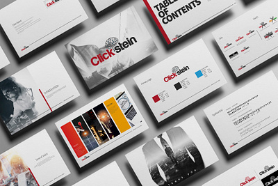 ClickStein Brand Book brand brand agency brand identity brandbook branding design designer fiverr graphics identity logo logo branding social media