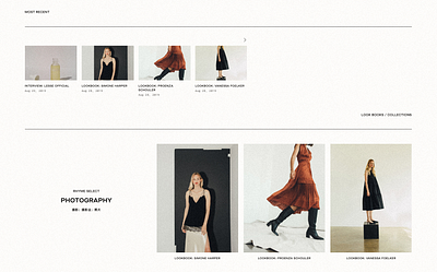 Web #WIP — Rhyme Select Shop, Editorial Archive blog archive editorial fashion graphic design layout web design website design