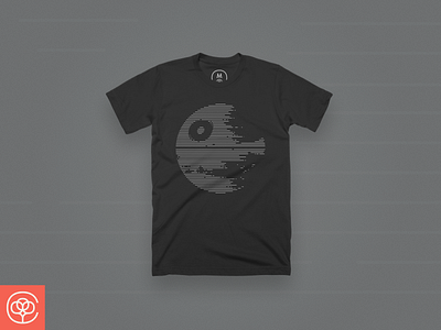 Functional abstract apparel black cottonbureau death star deathstar design illustration line minimal shirt star wars starwars