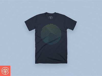 Identify abstract apparel cottonbureau design fingerprint identify illustration line minimal navy shirt