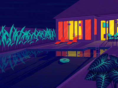 Backyard backyard illustration tranquil