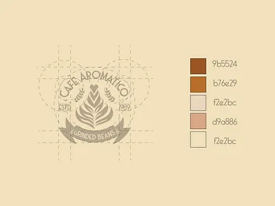 Color Palette and Logo Costruction adobe illustrator adobe photoshop cc brand identity branding branding design business business card coffee shop color color palette company company logo design logo logo construction logo making minimal packaging design product design stationary design