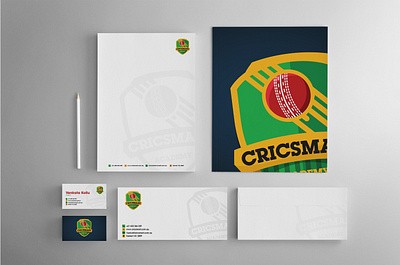 CricSmart Stationary academy australia brand branding cricket design designer graphics identity logo logo branding social media