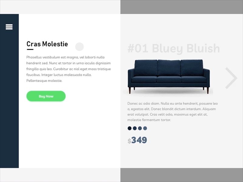 Sofa UI Prototype adobe xd animation furniture product prototype ui ui design ux