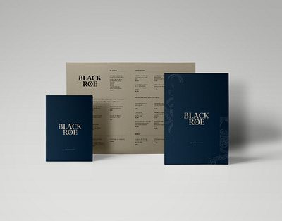 Black Roe Menus brand brand identity branding branding design colorplan concept design illustration menu restaurant visual identity