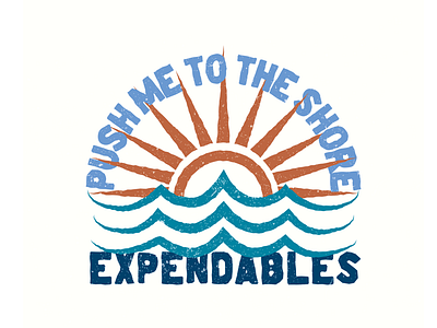 Push me to the shore badge design brand identity branding illustration illustrator music reggae