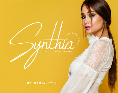 Synthia Handwritten Font branding font design lettering rantautype type