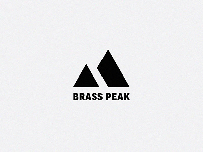 Brass Peak Logo - Horizontal "B" + Mountains adventure black and white branding brass peak clean dailylogochallenge design flat graphic identity lettering logo logotype minimal mountain resort ski snow type