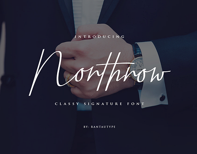 Northrow Signature Font brand branding font handlettering lettering lettering art logo rantautype signature signature font