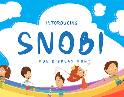 SNOBI // Fun display font brand cartoon design font fun funny happy lettering logotype rantautype