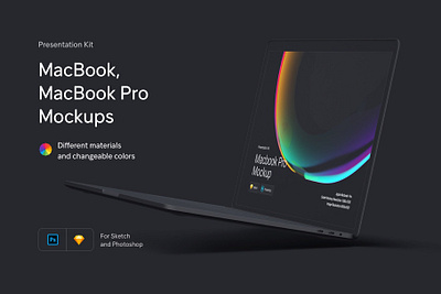 MacBook and MacBook Pro Mockups app chat feed form illustration library material message mobile mobile ui profile sign sign in system design ui ui kit ux