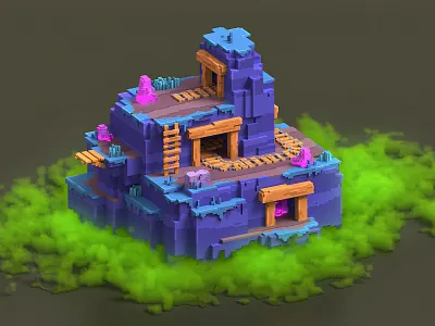 Brawl Stars Mine 3d game magicavoxel minecraft pixel voxelart