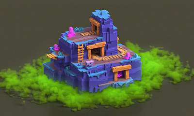 Brawl Stars Mine 3d game magicavoxel minecraft pixel voxelart