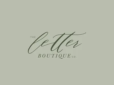 the letter boutique || branding || full logo branding logo
