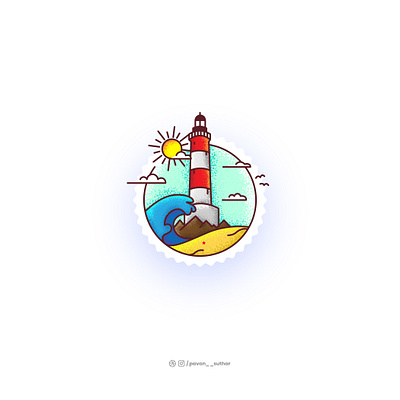 Lighthouse adobe art dribbble icon illustration illustrator logo muzli usemuzli vector