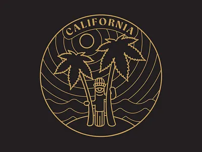 California Livin branding california design flat icon identity illustration illustrator logo minimal type typography vector