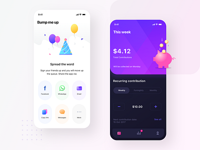 FirstStep (Bump me up + Home) app branding copy dark design facebook link logo message money neel prakhar sharma social social media typography ui ux vector whatsapp