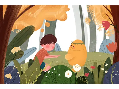 给小孩 illustration