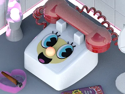 Powerpuff Hotline 3d 3dsmax cute design mental ray