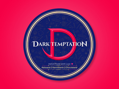 A Logo with sticker design for a Bakery bakery blue branding chocolates d letter d logo d symbol design design agency flat icon identity design illustration logo logo design logos packaging stickers symbol symbol icon