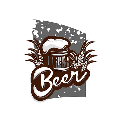 beer logo design illustration beer beer branding beer label beerfest branding design icon identity illustration logo mark tshirt