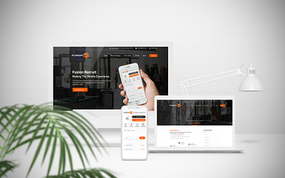 Fusion Recruit | Mobile App and Website design animation design inspiration modern ui ux