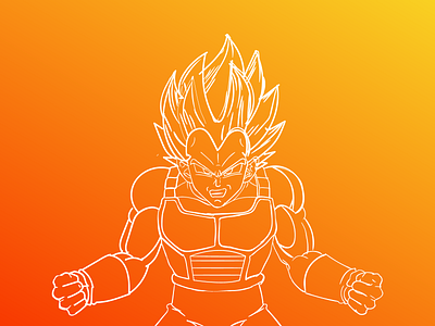 Vegeta - The Saiyan Prince character character art dbz dragon ball z goku pen drawing vegeta