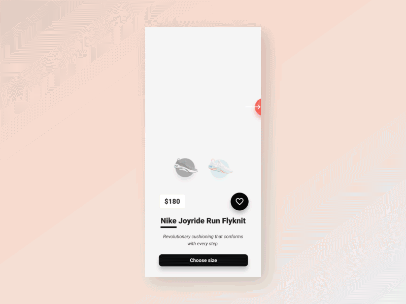 Nike Flyknits | GIF animation appdesign flyknit shoe shoes uitdesign