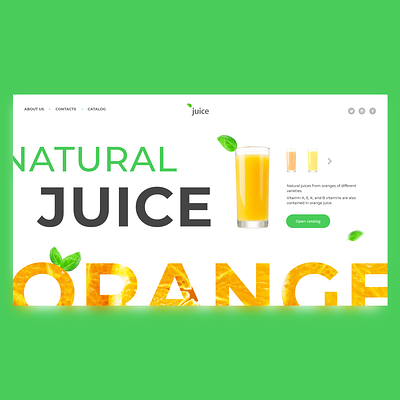 concept orange juice appdesign colour concept creativity daily dailyui e commerce homepage interface juice landing ui ux web webdesign