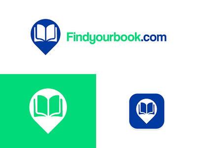 FindYourBook book book app booking books creative design find finder finding icon location location app location pin logo minimalist logo