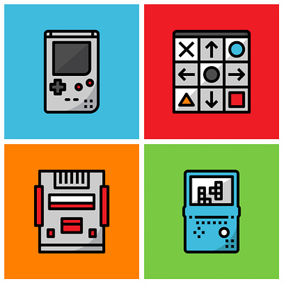 Retro gameboy app design gadget gameboy icon illustration retro technology vector