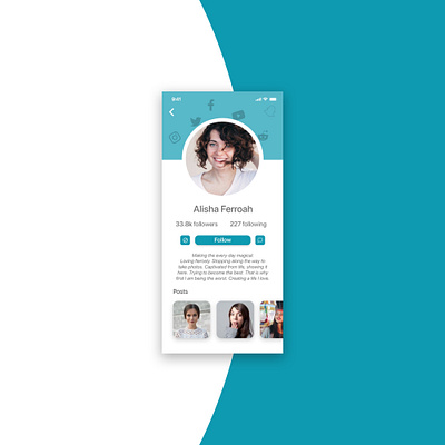 User Profile | Daily UI #006 app app design blue dailyui dailyui006 design facebook illustration illustrator instargam profile snapchat ui ui design uiux ux uxui