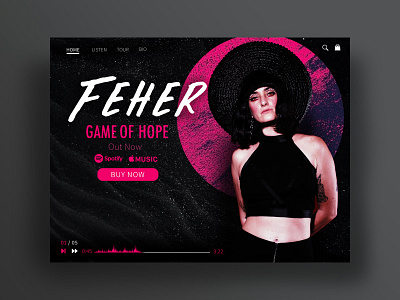 FEHER single release concept brand design design desktop design desktop ui music music art music player musician single ui ux