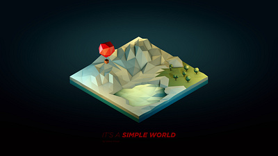 "It's a simple World" – Low Poly Art 3d cgi lowpoly