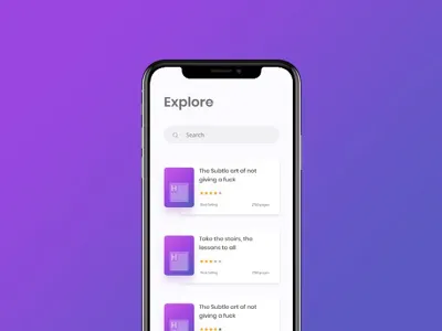 Explore books app ui